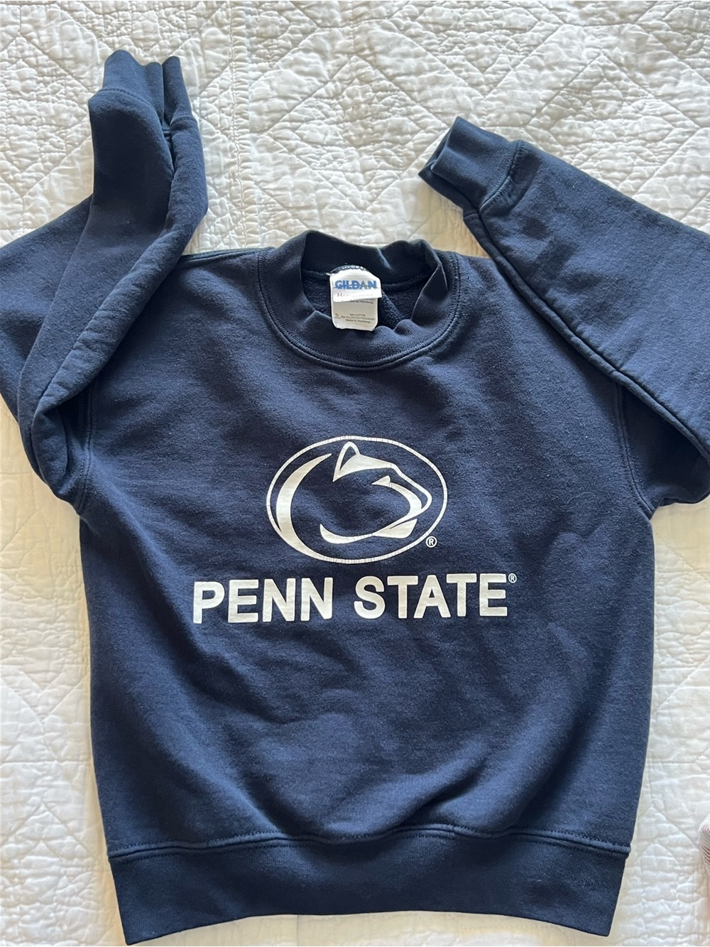 Gildan Navy Kids' Penn State Logo Crewneck Sweatshirt
